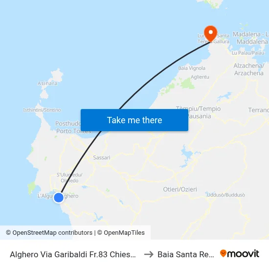 Alghero Via Garibaldi 83 St. John Church to Santa Reparata Bay map