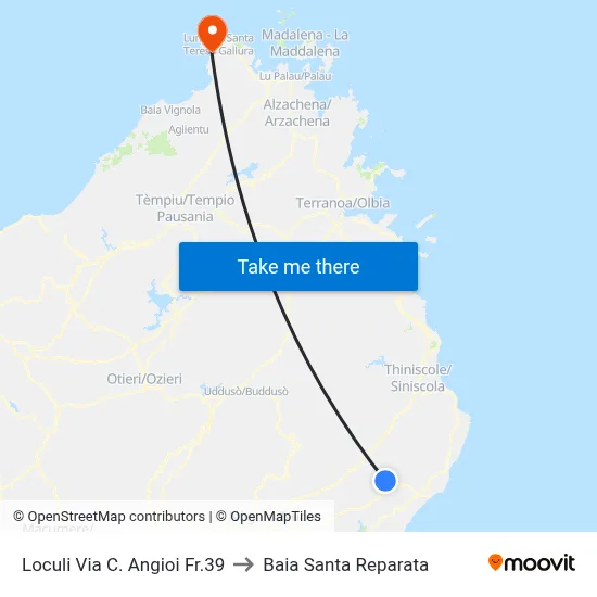 Loculi C. Angioi St. Across 39 to Santa Reparata Bay map