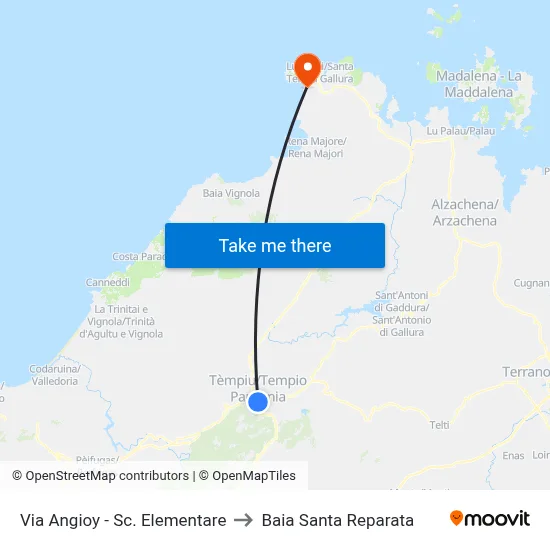 Via Angioy - Elementary School to Santa Reparata Bay map