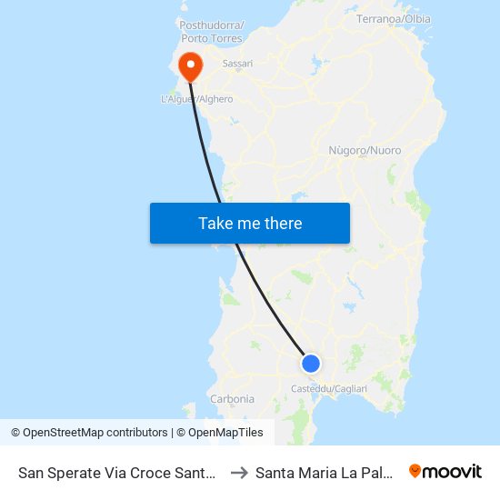 San Sperate Via Croce Santa 7 to Santa Maria La Palma map