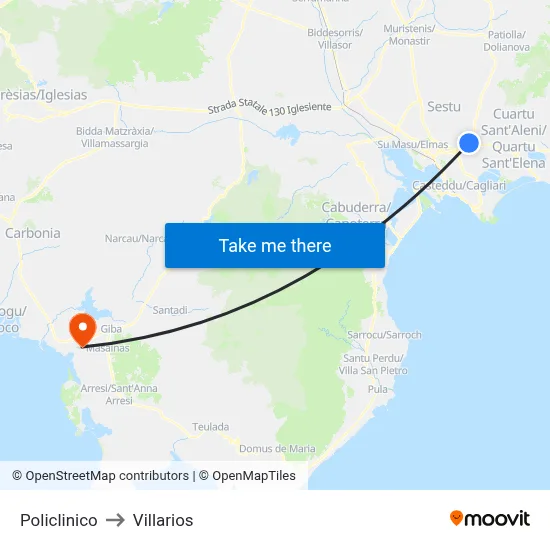 Polyclinic to Villarios map