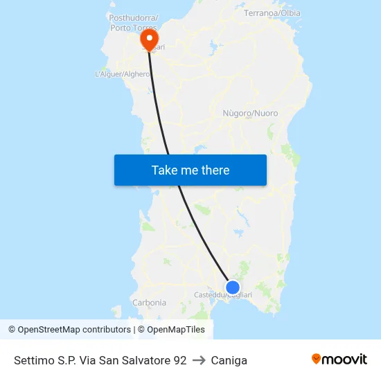 Settimo San Pietro Salvador Street 92 to Caniga map