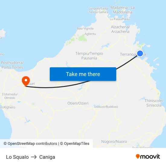 The Shark to Caniga map