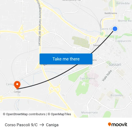 Corso Pascoli 9/C to Caniga map