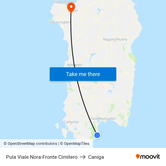 Pula Nora Avenue-Cemetery Front to Caniga map