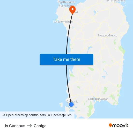 Is Gannaus to Caniga map