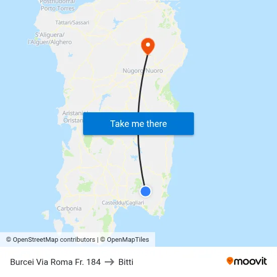 184 Roma Street, Burcei to Bitti map