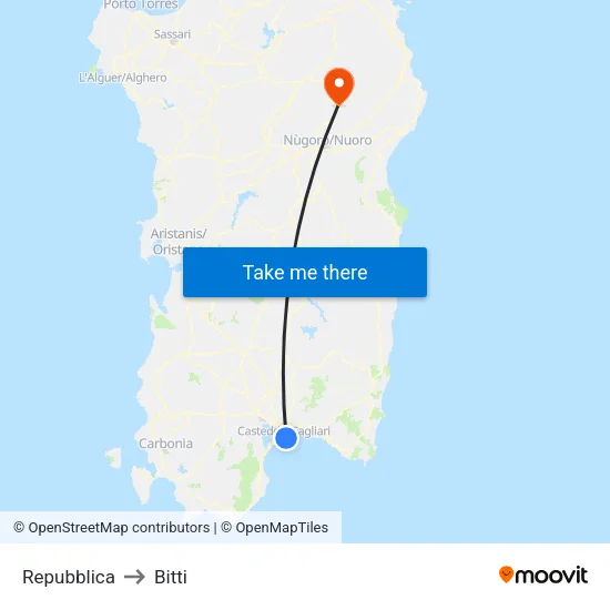 Republic to Bitti map