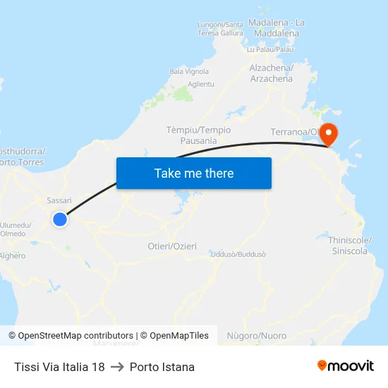 18 Italia Street Tissi to Porto Istana map