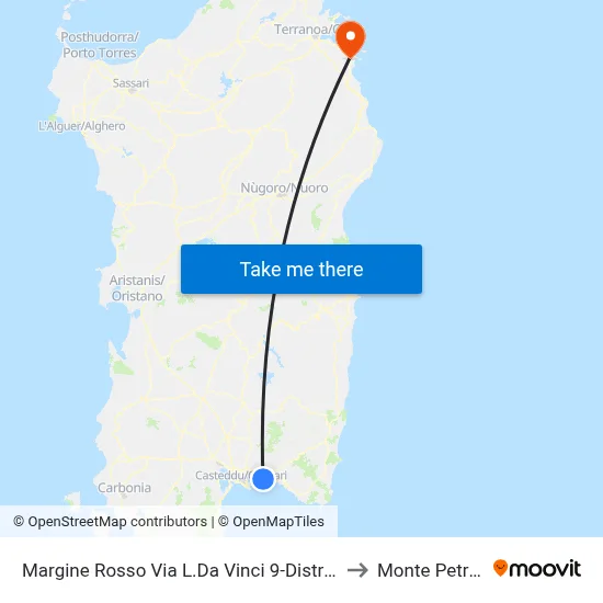 Margine Rosso Leonardo Da Vinci Street 9-Gas Station to Monte Petrosu map