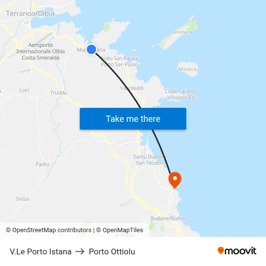 Porto Istana Avenue to Porto Ottiolu map