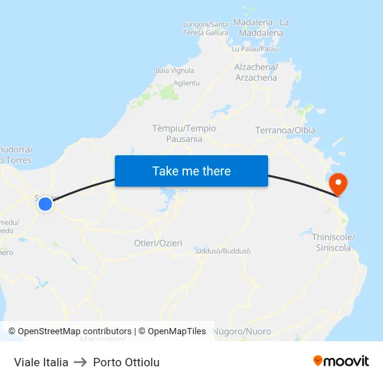 Italia Boulevard to Porto Ottiolu map