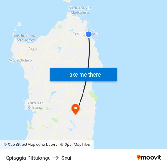 Spiaggia Pittulongu to Seui map