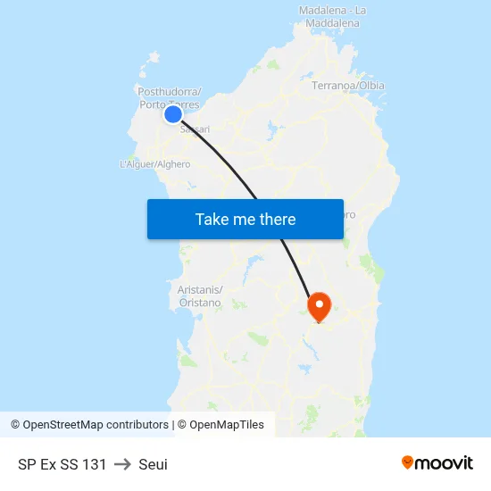Former State Road 131 to Seui map