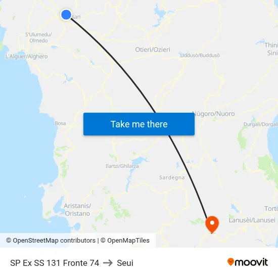 SP Ex SS 131 Opposite 74 to Seui map