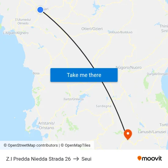 Industrial Zone Predda Niedda Street 26 to Seui map