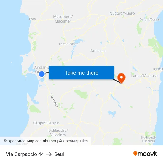 Carpaccio Street 44 to Seui map