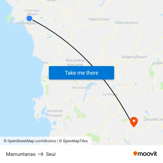 Mamuntanas to Seui map