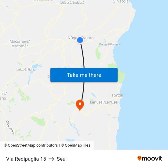 Via Redipuglia 15 to Seui map