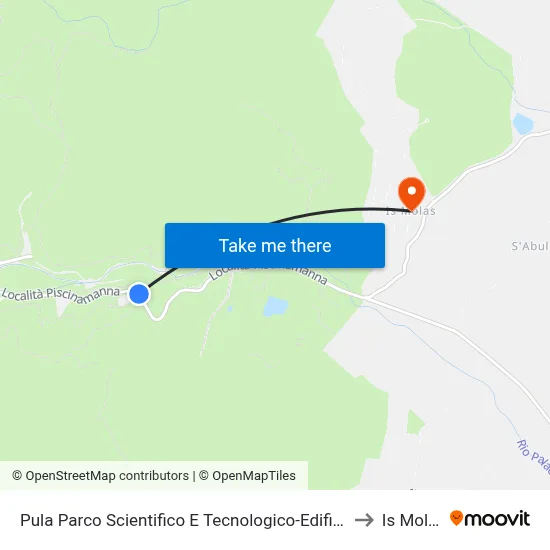 Pula Science and Technology Park-Building 1 to Is Molas map