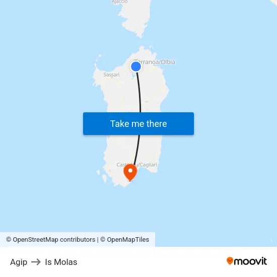 Agip to Is Molas map