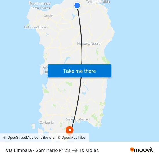 28 Via Limbara - Seminary to Is Molas map