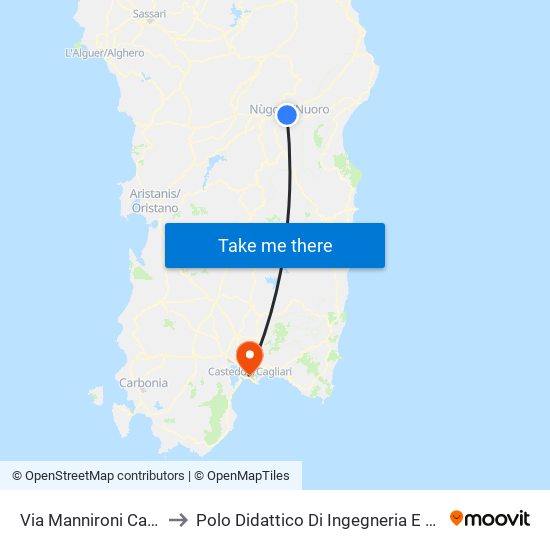 Via Mannironi Capolinea to Polo Didattico Di Ingegneria E Architettura map