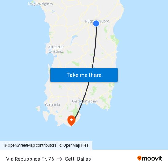 Via Repubblica Fr. 76 to Setti Ballas map