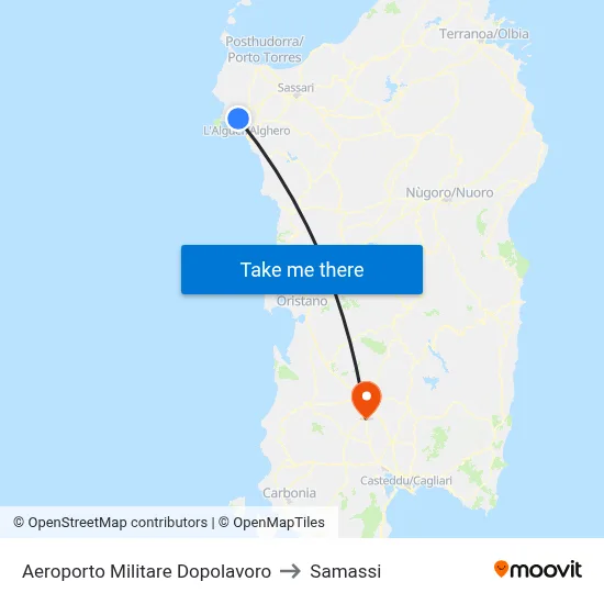 Military Airport Recreation Center to Samassi map