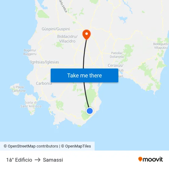 1st Building to Samassi map
