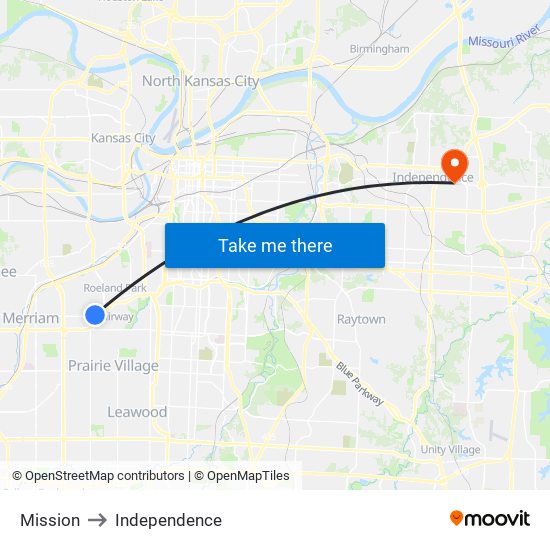 Mission to Independence map