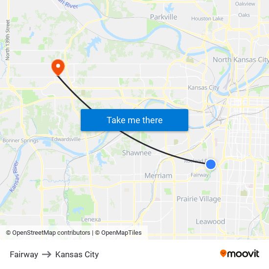 Fairway to Kansas City map