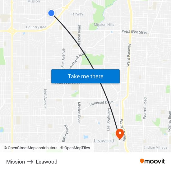 Mission to Leawood map