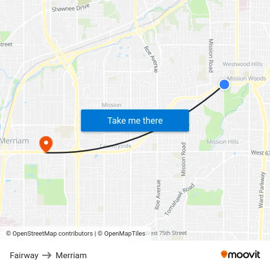 Fairway to Merriam map