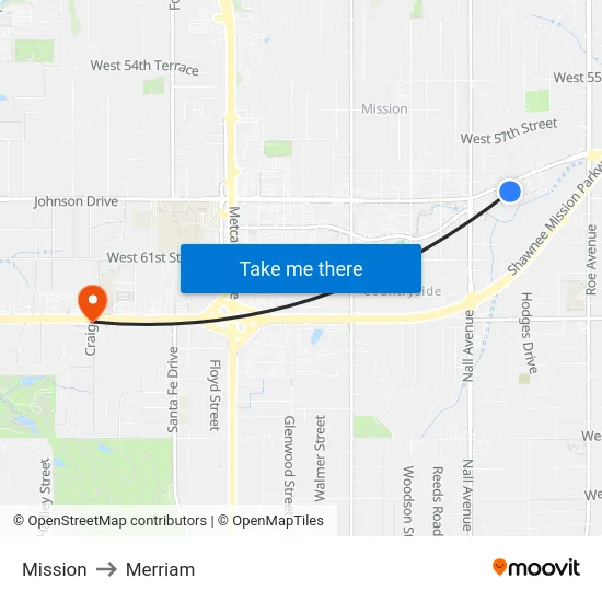Mission to Merriam map