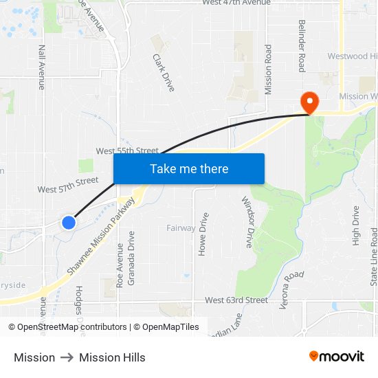 Mission to Mission Hills map