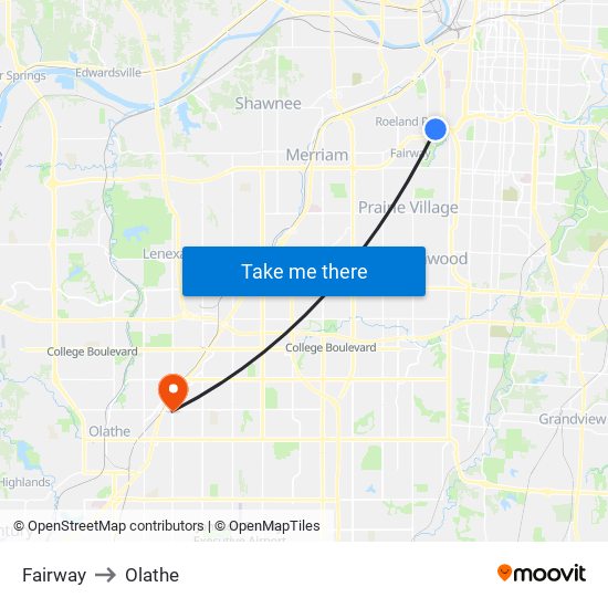 Fairway to Olathe map