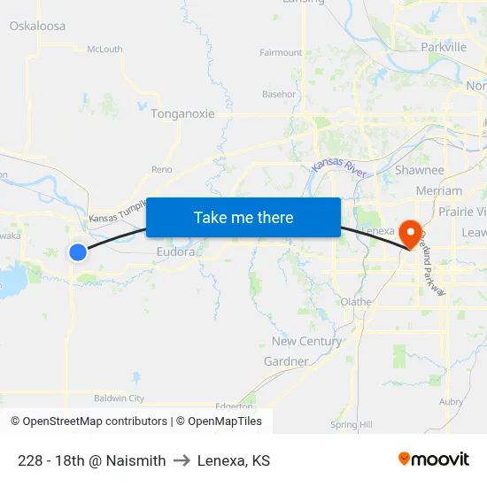 228 - 18th @ Naismith to Lenexa, KS map