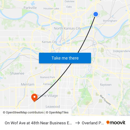On Wof Ave at 48th Near Business Entr Nb to Overland Park map