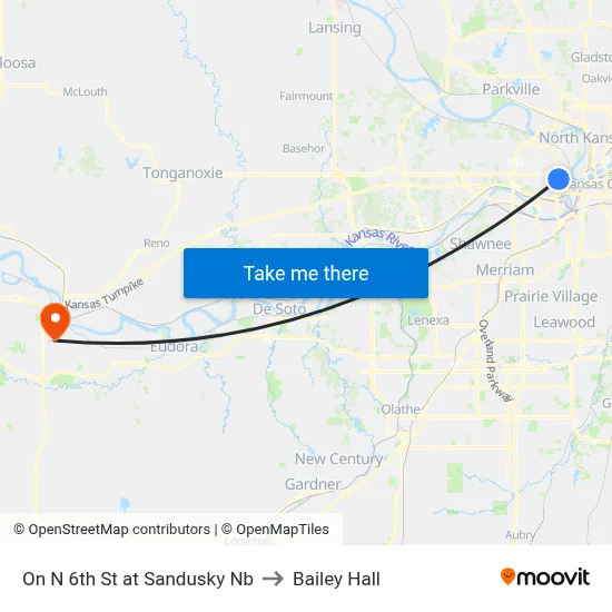 On N 6th St at Sandusky Nb to Bailey Hall map