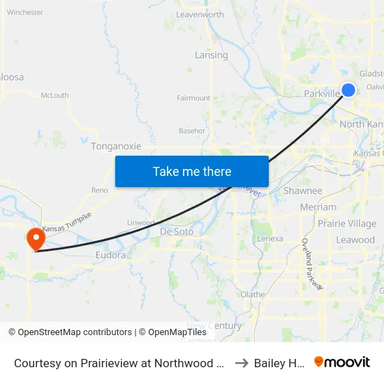Courtesy on Prairieview at Northwood Nb to Bailey Hall map