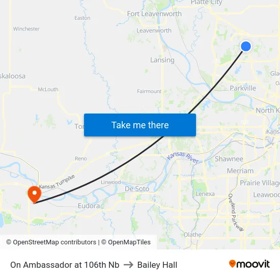 On Ambassador at 106th Nb to Bailey Hall map