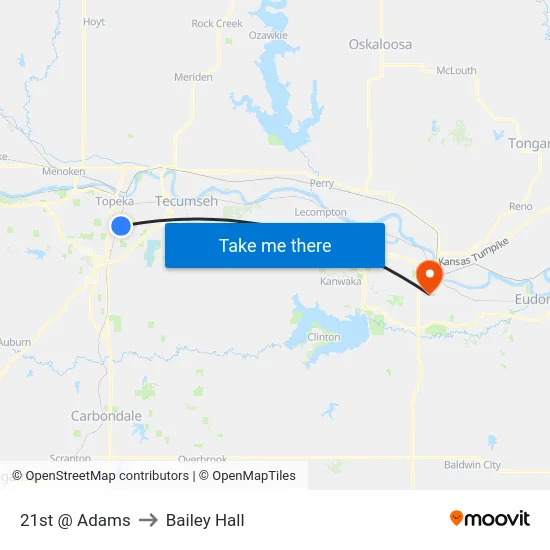 21st @ Adams to Bailey Hall map