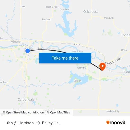 10th @ Harrison to Bailey Hall map
