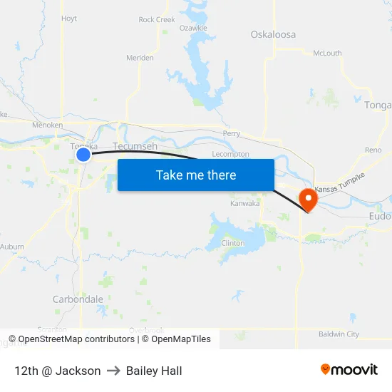 12th @ Jackson to Bailey Hall map