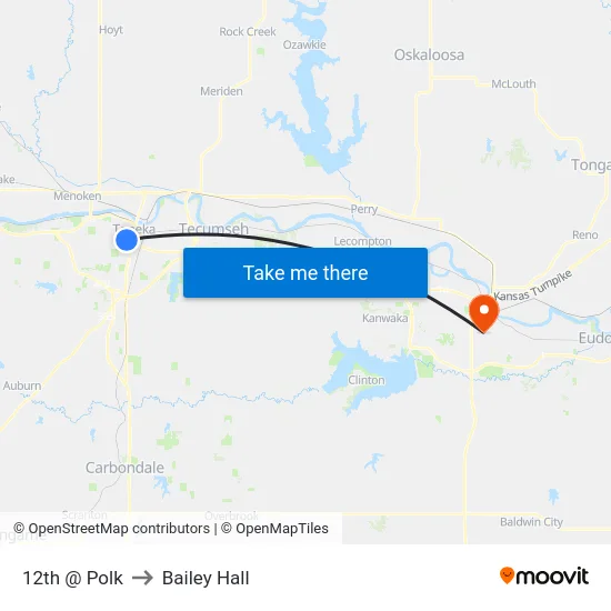 12th @ Polk to Bailey Hall map