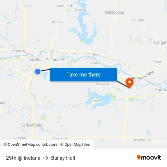 29th @ Indiana to Bailey Hall map