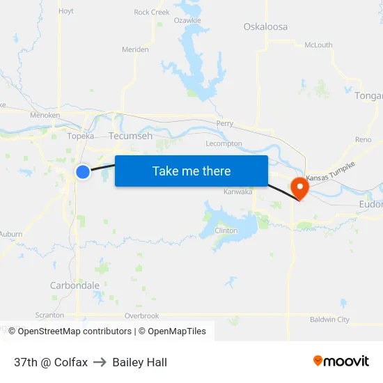 37th @ Colfax to Bailey Hall map