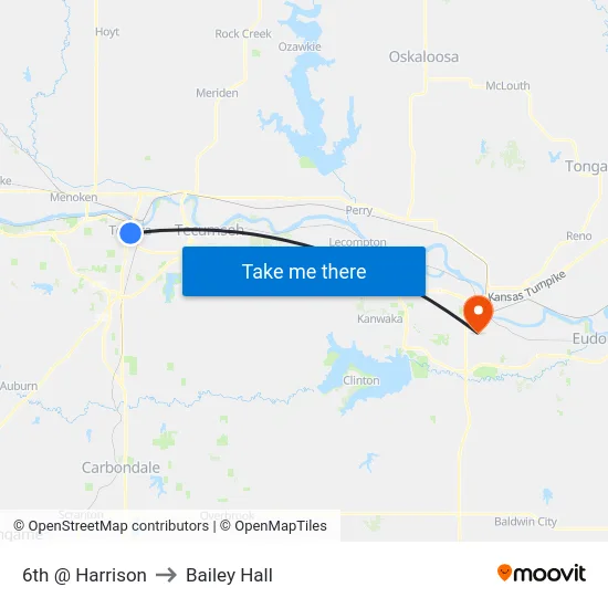 6th @ Harrison to Bailey Hall map