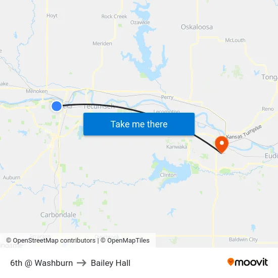 6th @ Washburn to Bailey Hall map
